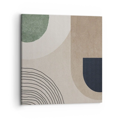 Lærredstryk - Billede på lærred - Blidheden i en oval - 70x70 cm