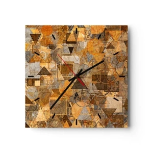 Vægur, Uret - Verden i form - 30x30 cm
