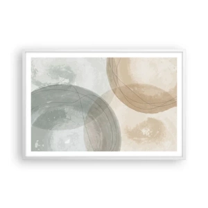 Plakat i hvid ramme - Gennemtrængning af verdener - 91x61 cm