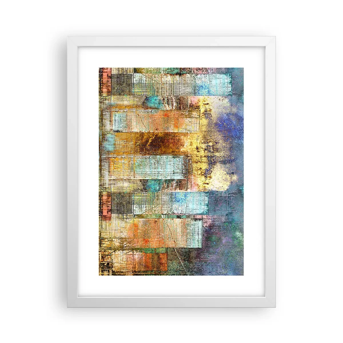 Plakat i hvid ramme - Solrig metropol - 30x40 cm