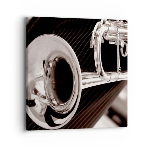 Lærredstryk - Billede på lærred - En musikalsk rejse til 1930'erne. - 40x40 cm