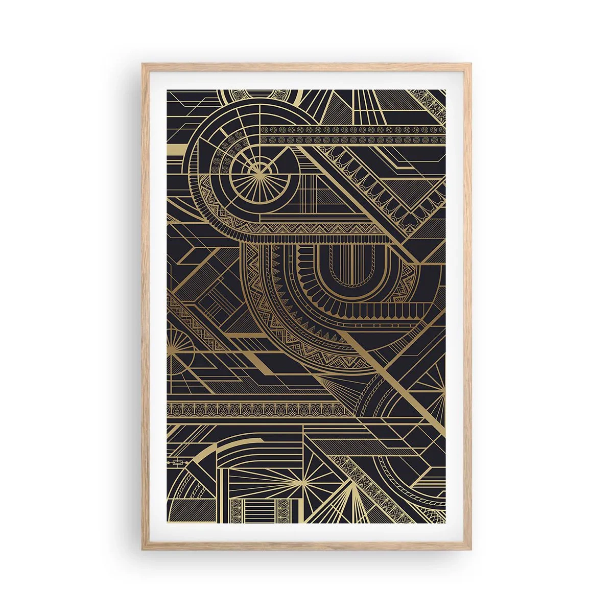 Plakat i ramme af lyst egetræ - Koncepter, idéer, planer - 61x91 cm