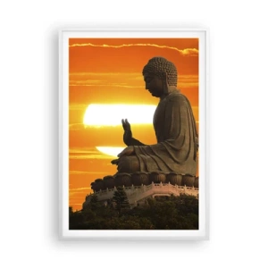 Plakat i hvid ramme - Uden frygt for verden - 70x100 cm