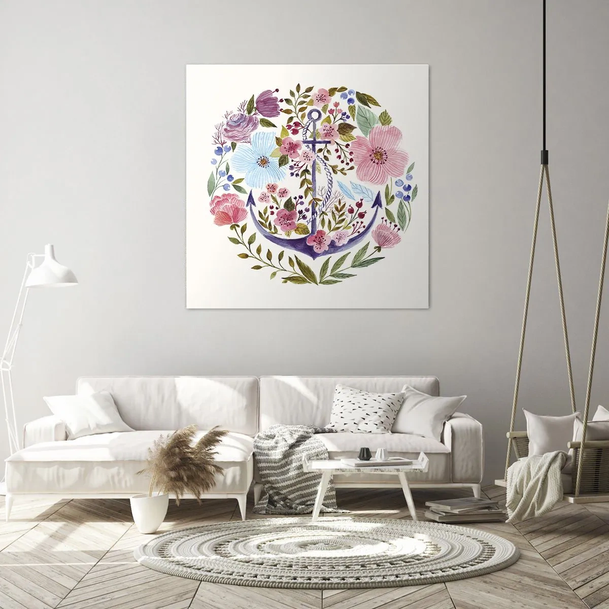 Lærredstryk - Billede på lærred - En sømands gode nattesøvn - 50x50 cm