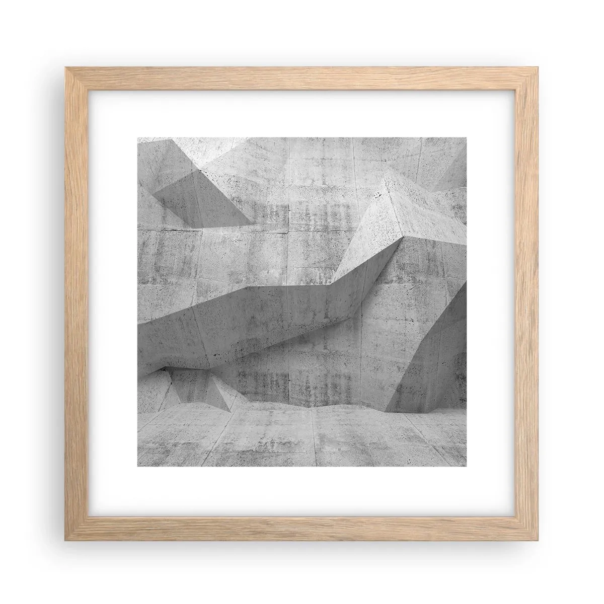 Plakat i ramme af lyst egetræ - En ægte udfordring - 30x30 cm