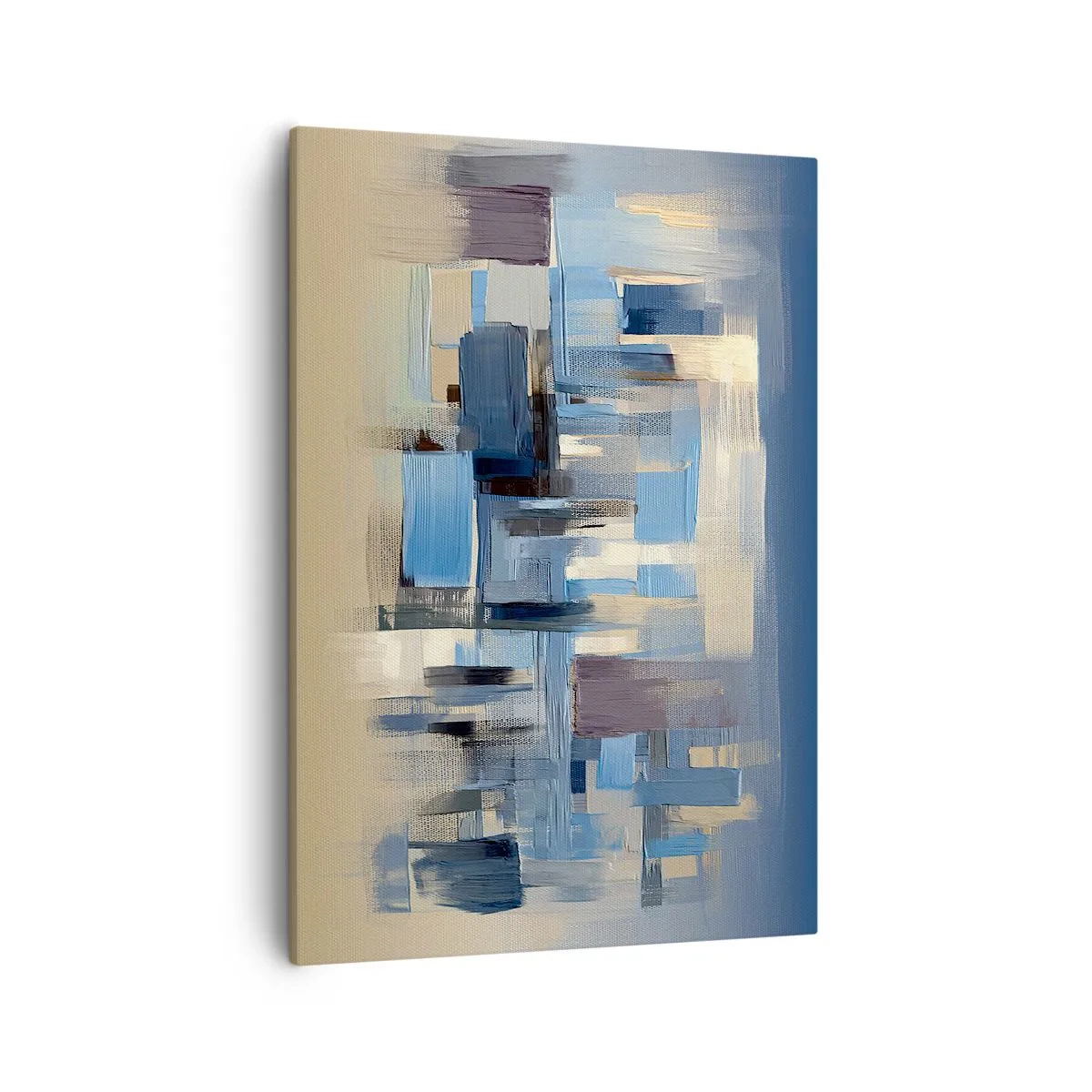 Lærredstryk - Billede på lærred - Blå konstruktion - 50x70 cm