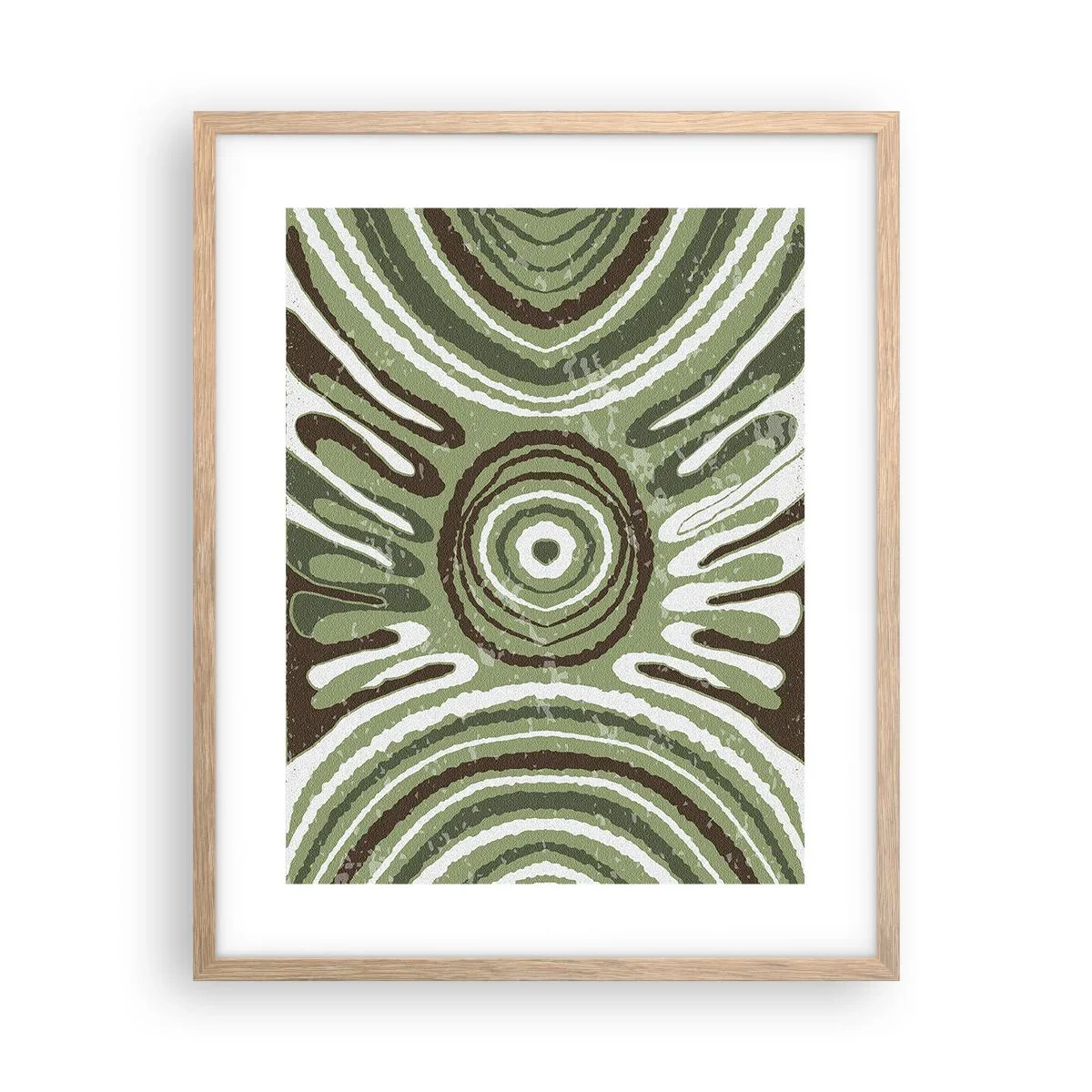 Plakat i ramme af lyst egetræ - Eksplosion af følelser - 40x50 cm