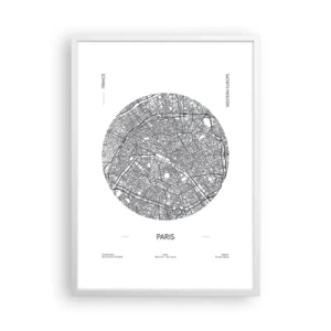 Plakat i hvid ramme - Paris' anatomi - 50x70 cm