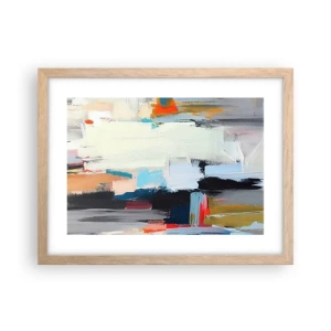 Plakat i ramme af lyst egetræ - Er der en metode? - 40x30 cm