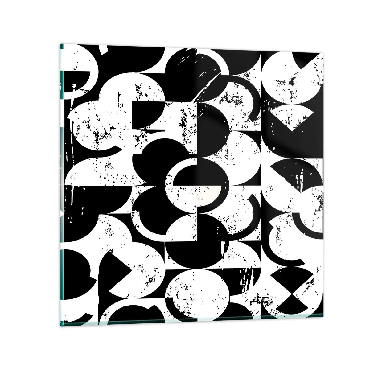 Billede på glas - Hvid er hvid og sort er sort - 60x60 cm