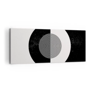 Lærredstryk - Billede på lærred - Harmoni i sort og hvidt - 120x50 cm