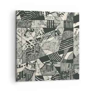 Lærredstryk - Billede på lærred - Nutidens dynamik - 50x50 cm