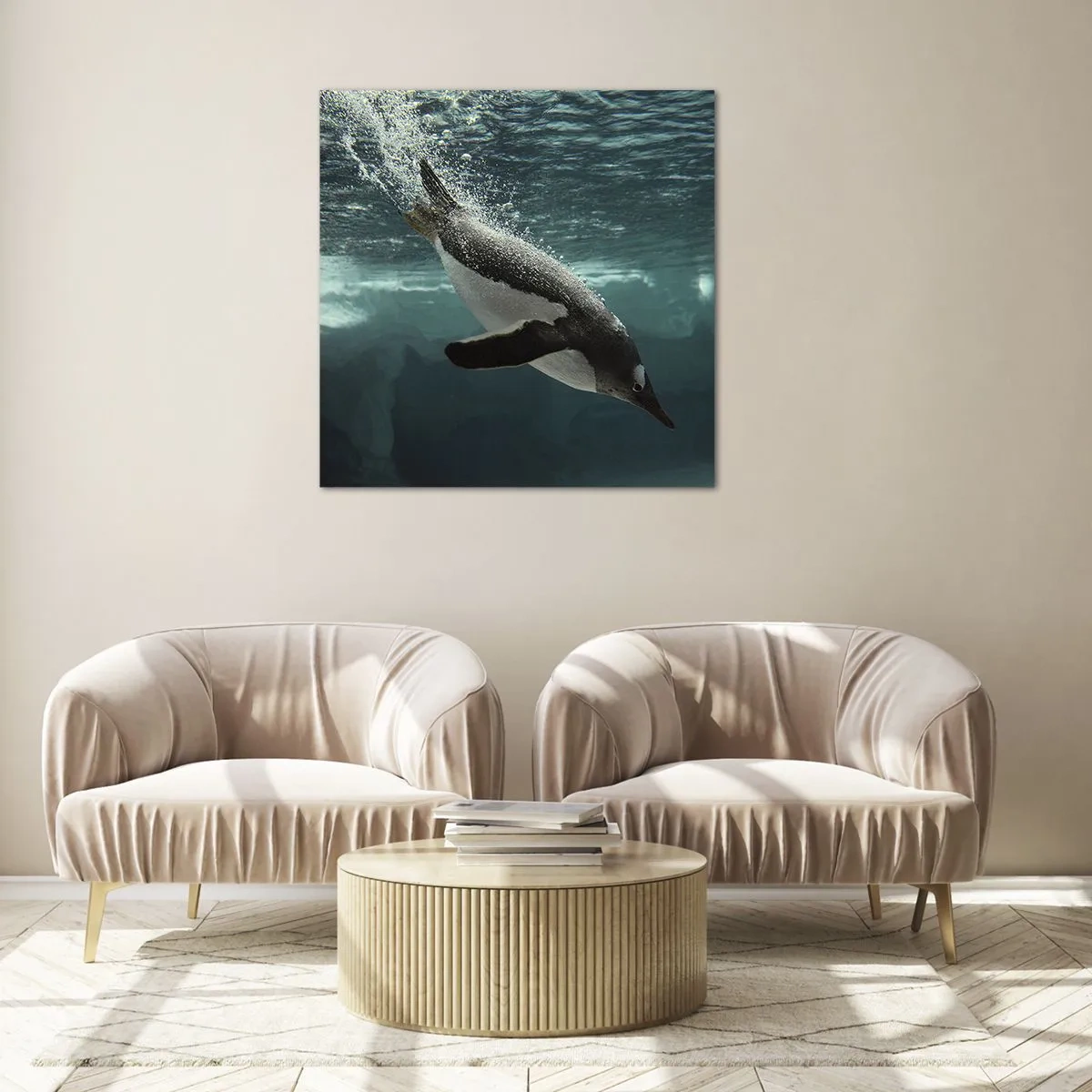 Billede på glas - Velkommen til min verden - 70x70 cm