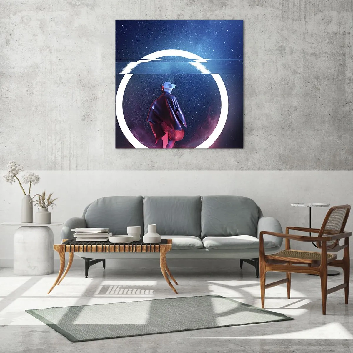 Billede på glas - Mellem verdener - 40x40 cm