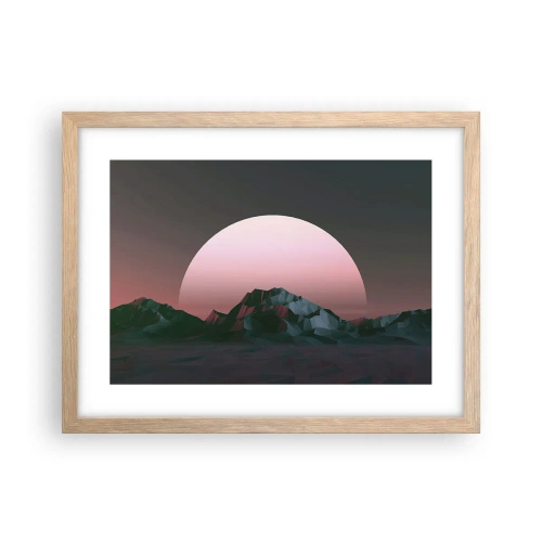 Plakat i ramme af lyst egetræ - I en nabogalakse - 40x30 cm