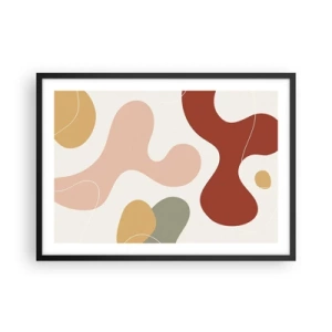 Plakat i sort ramme - Es eller flores? - 70x50 cm