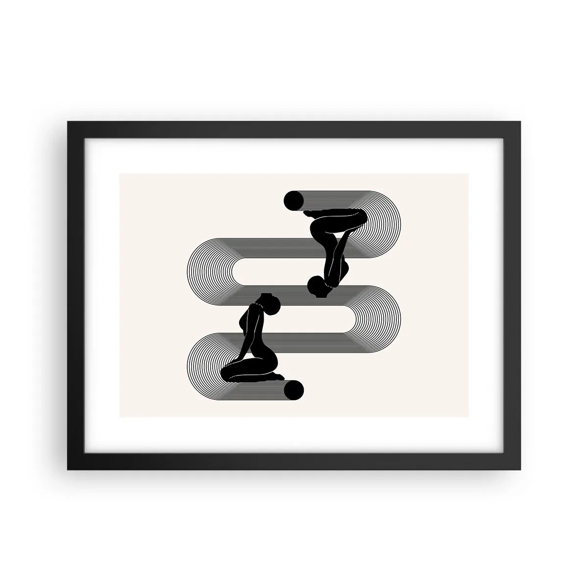 Plakat i sort ramme - Sensuel symmetri - 40x30 cm