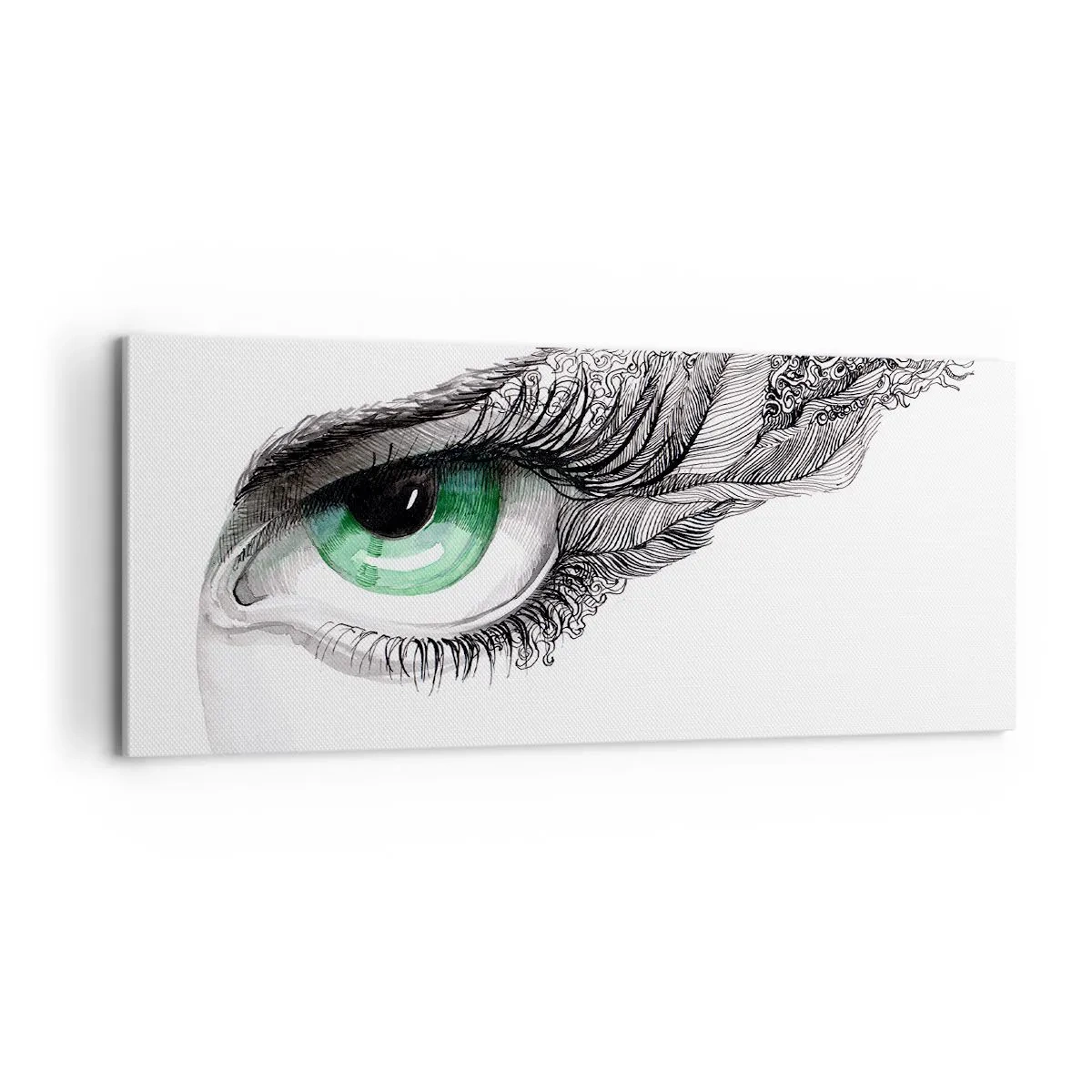 Lærredstryk - Billede på lærred - Smuk og klar til at angribe - 100x40 cm
