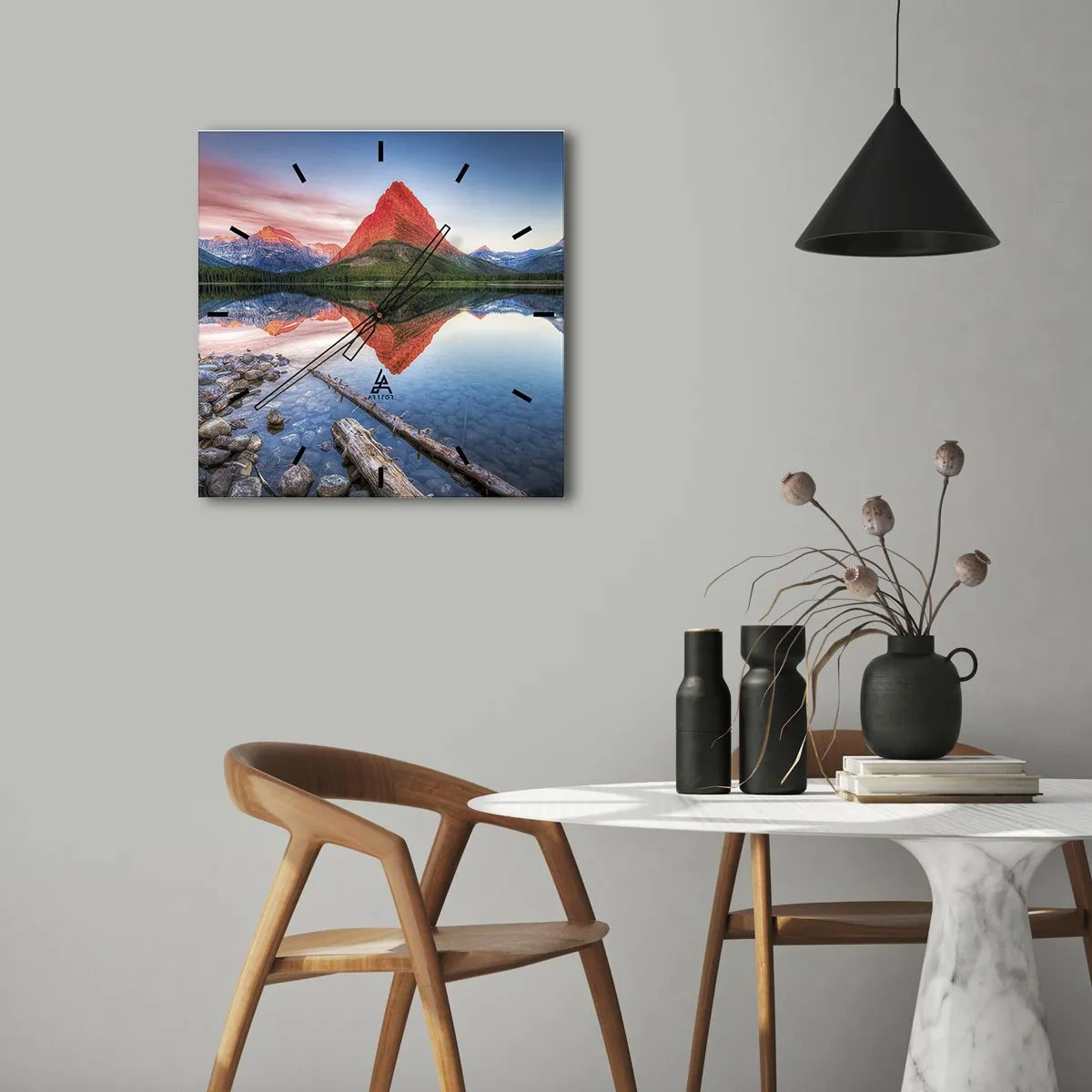 Vægur, Uret - Varme og kulde - 40x40 cm