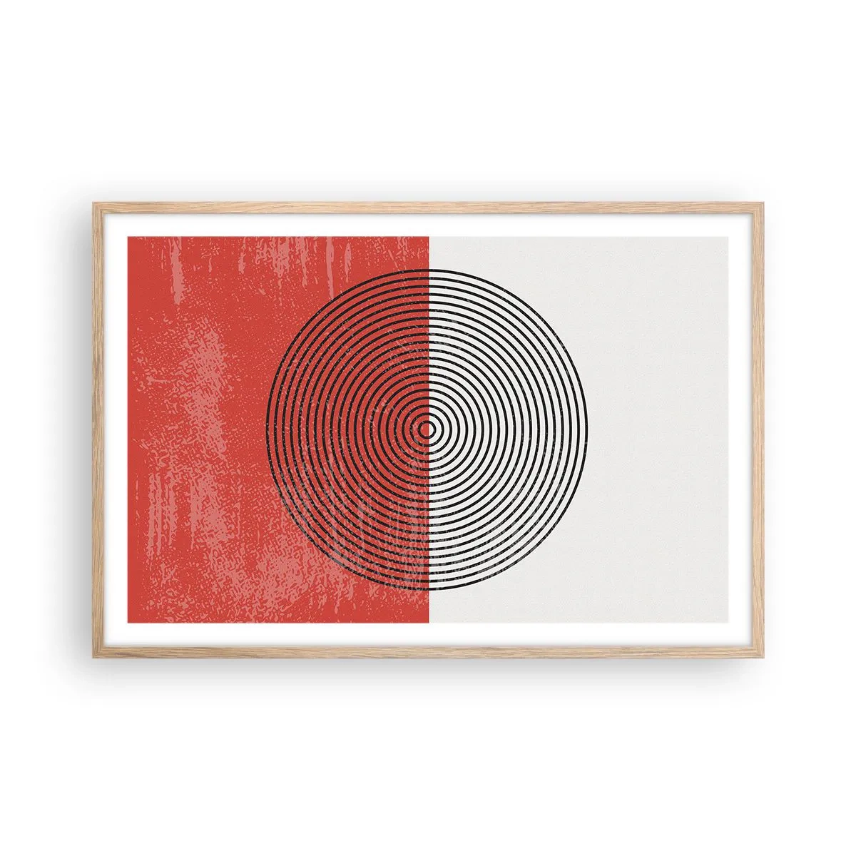 Plakat i ramme af lyst egetræ - Lige til sagen - 91x61 cm