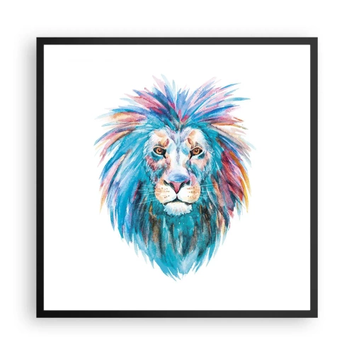 Plakat i sort ramme - En elektrificerende aura - 60x60 cm