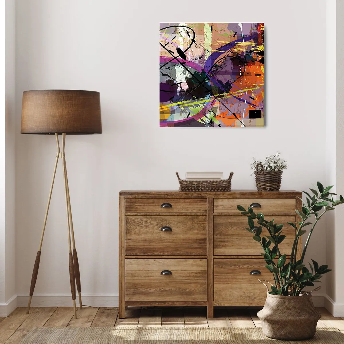 Vægur, Uret - Kan være lige eller rundt - 40x40 cm