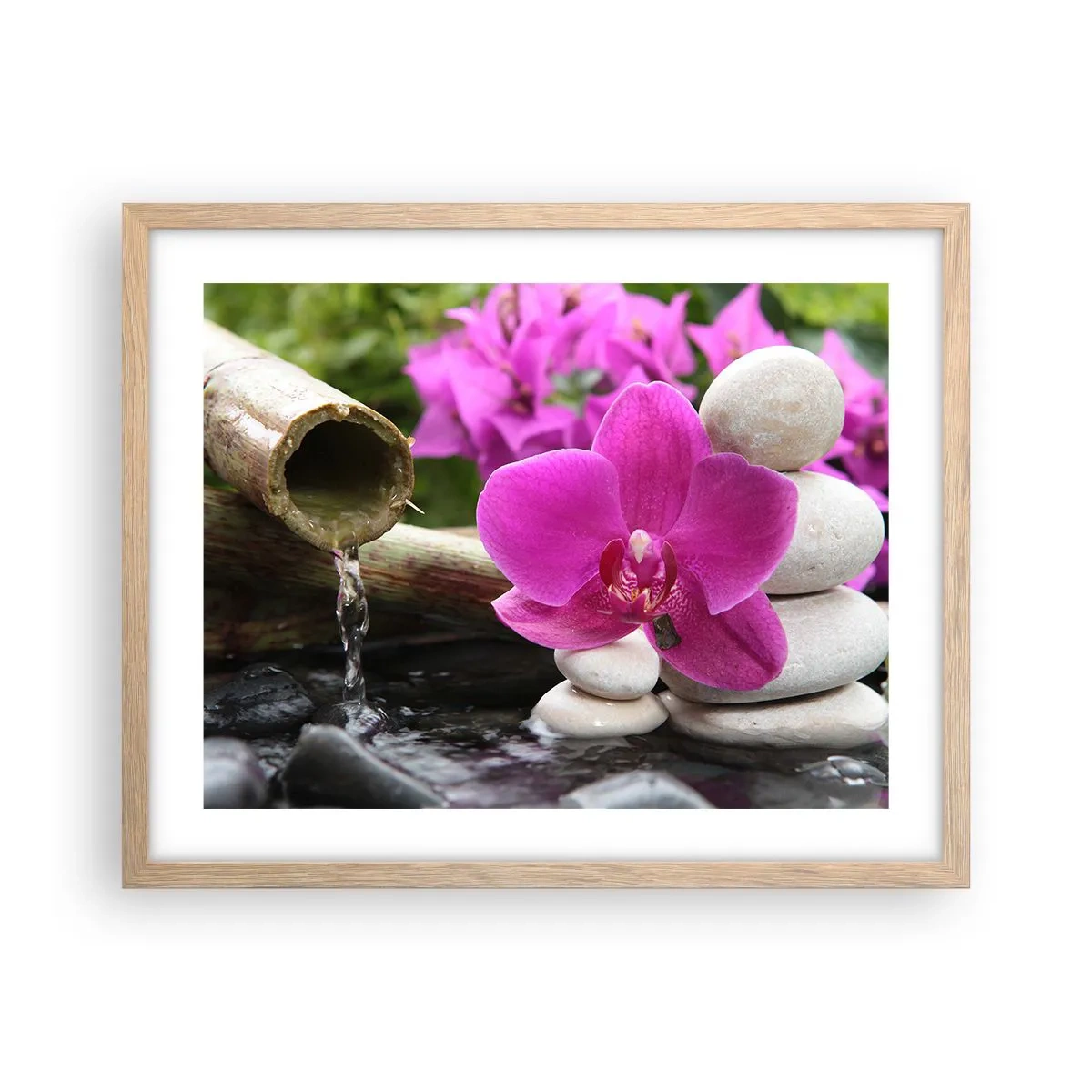 Plakat i ramme af lyst egetræ - Du hviler allerede - 50x40 cm