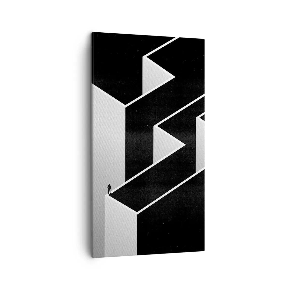 Lærredstryk - Billede på lærred - Ensomhed på toppen - 45x80 cm