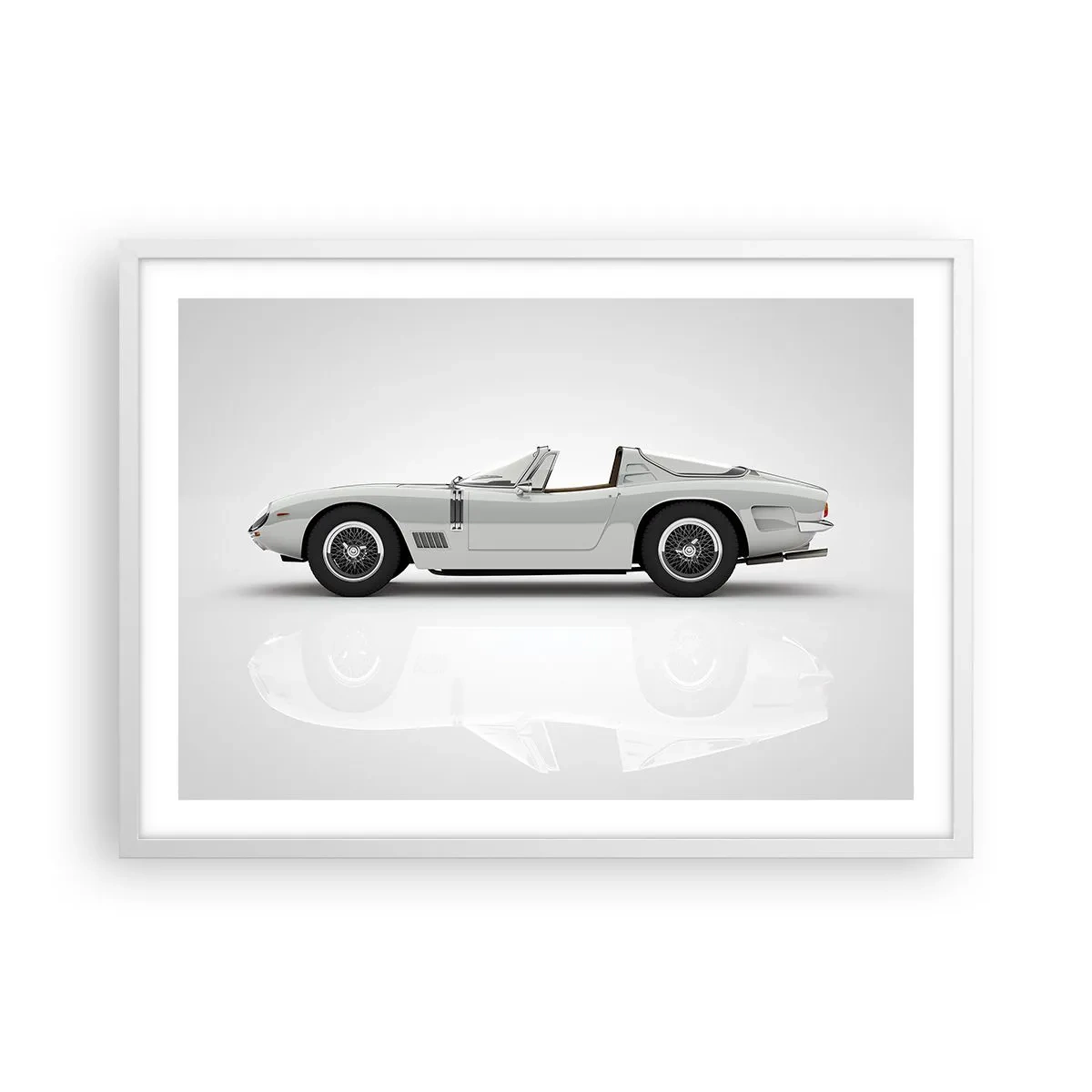 Plakat i hvid ramme - Løftet om sjov - 70x50 cm