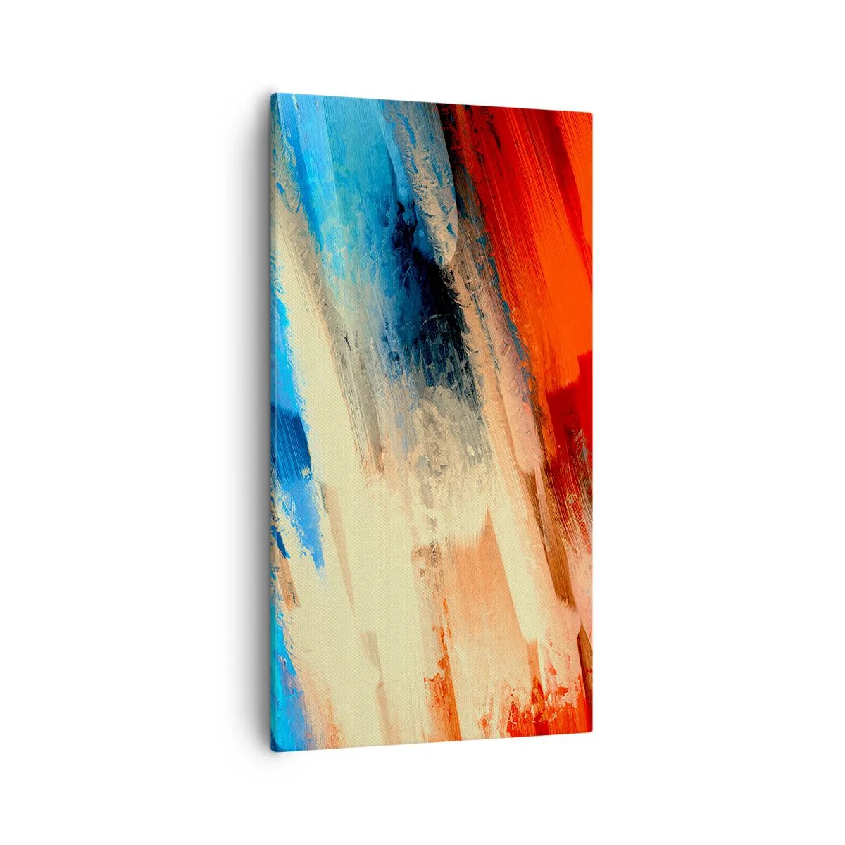 Lærredstryk - Billede på lærred - En kaskade af farver - 55x100 cm
