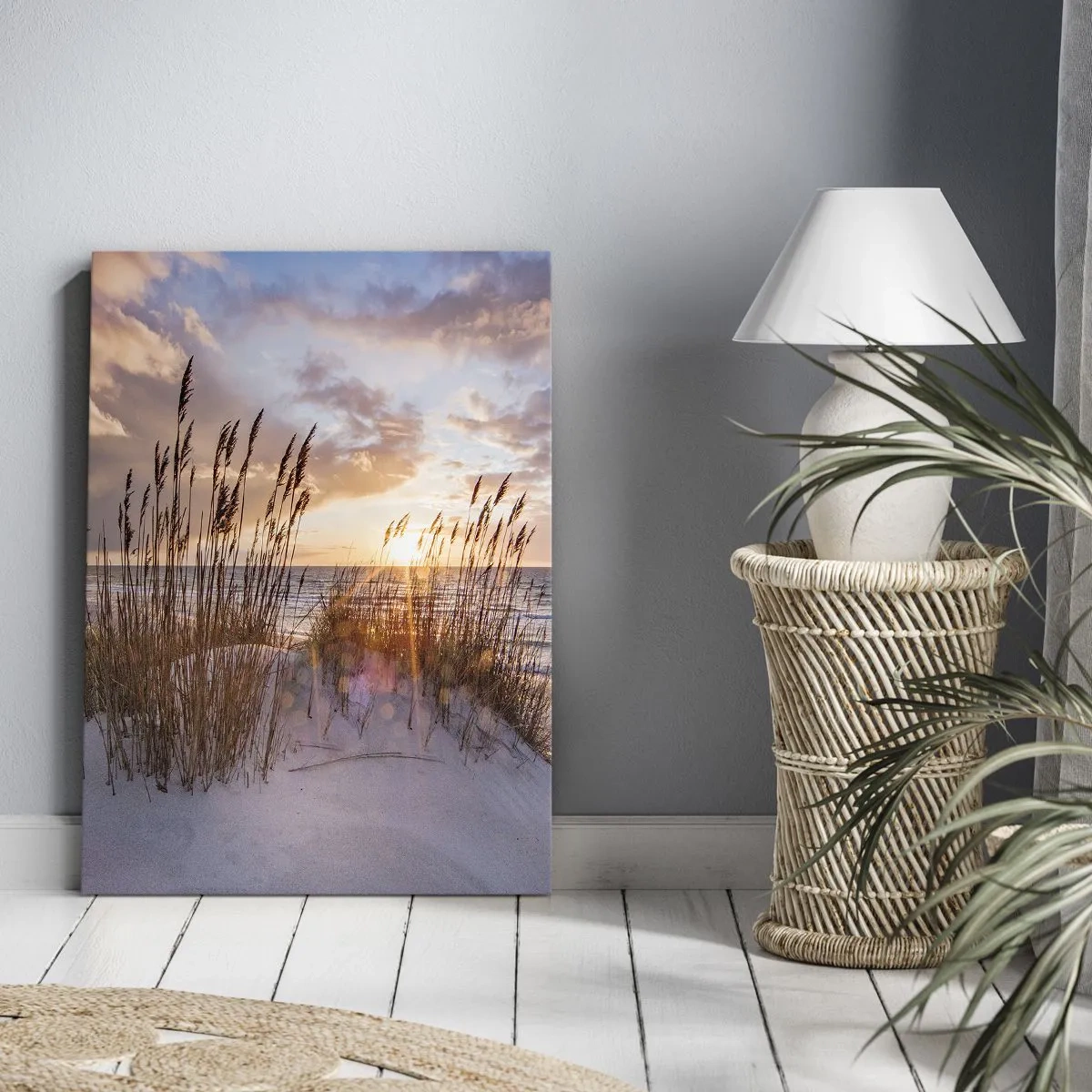 Lærredstryk - Billede på lærred - Farvel til sol og vind - 50x70 cm