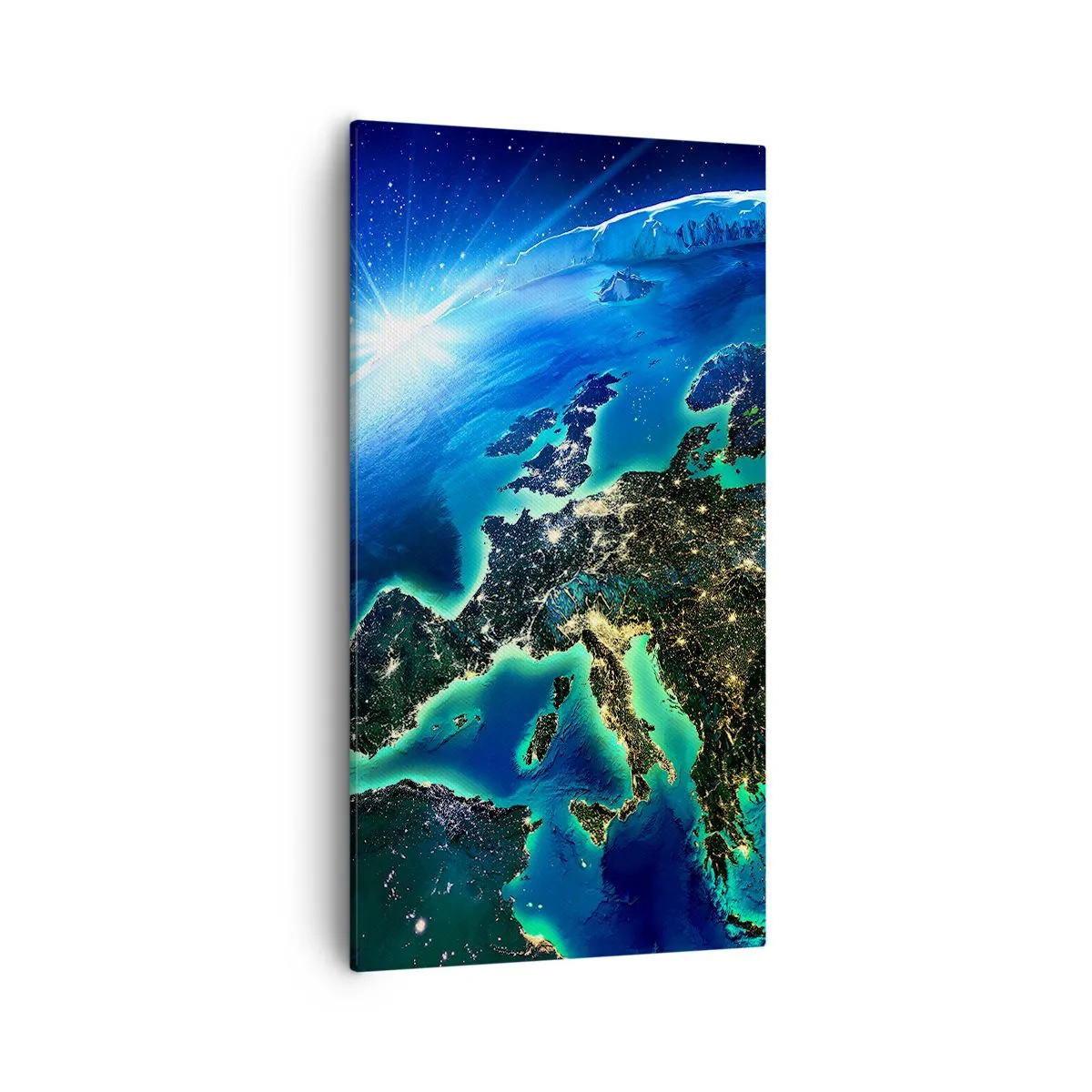 Lærredstryk - Billede på lærred - Et funklende Europa - 55x100 cm