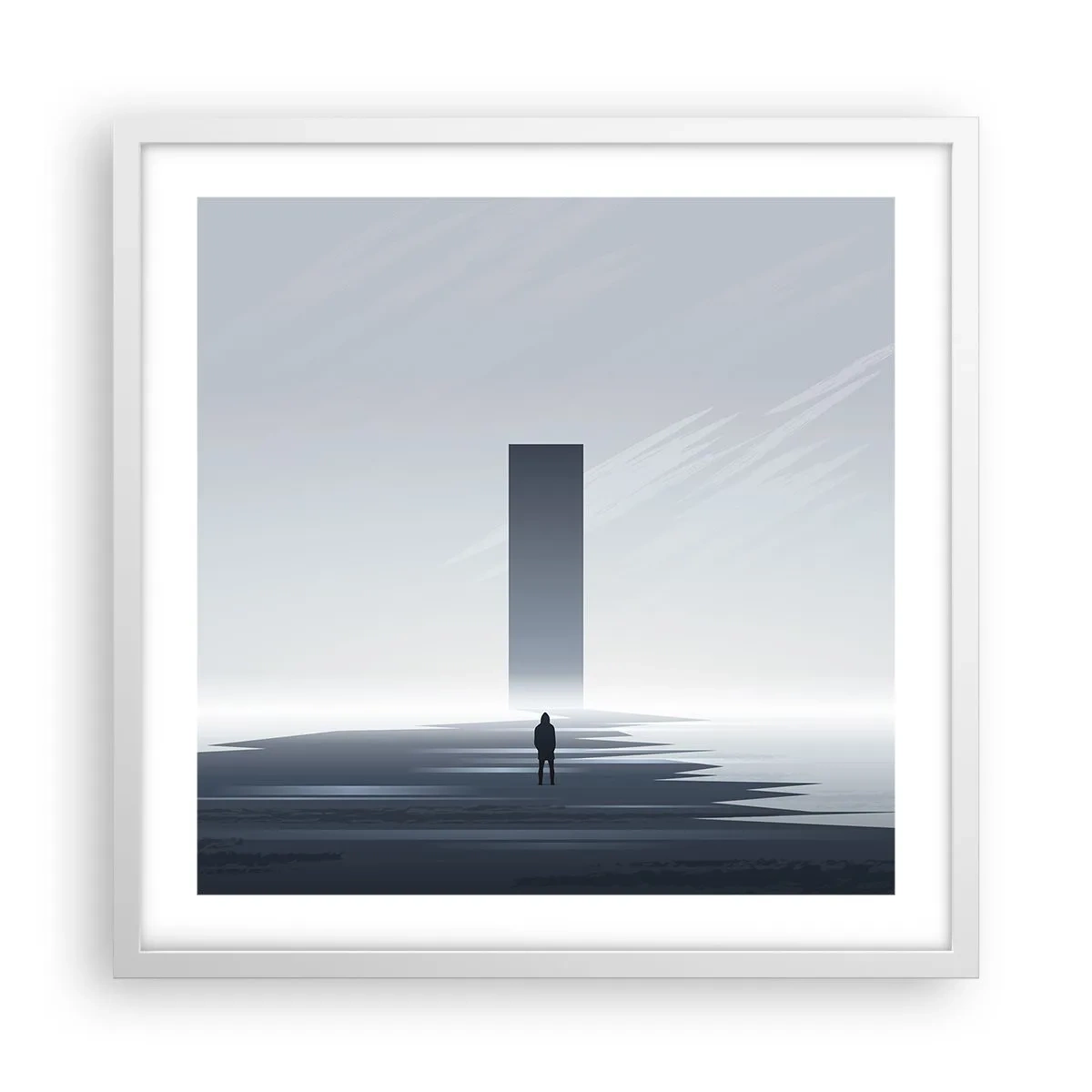 Plakat i hvid ramme - Mulighed eller trussel? - 50x50 cm