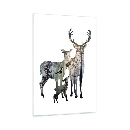 Billede på glas - Familiefoto - 80x120 cm