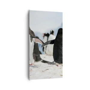 Lærredstryk - Billede på lærred - Danser i sneen - 65x120 cm