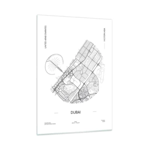 Billede på glas - Dubais anatomi - 50x70 cm