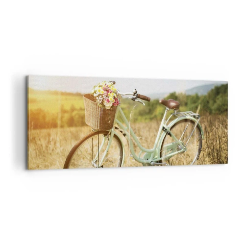 Lærredstryk - Billede på lærred - Jeg bliver her et stykke tid - 100x40 cm