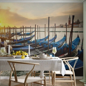 Fototapet Premium Canvas - Før travlheden kommer - Venedig, By, Arkitektur - 500x350 cm