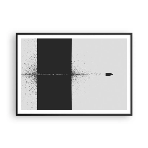 Plakat i sort ramme - Lige til sagen - 100x70 cm