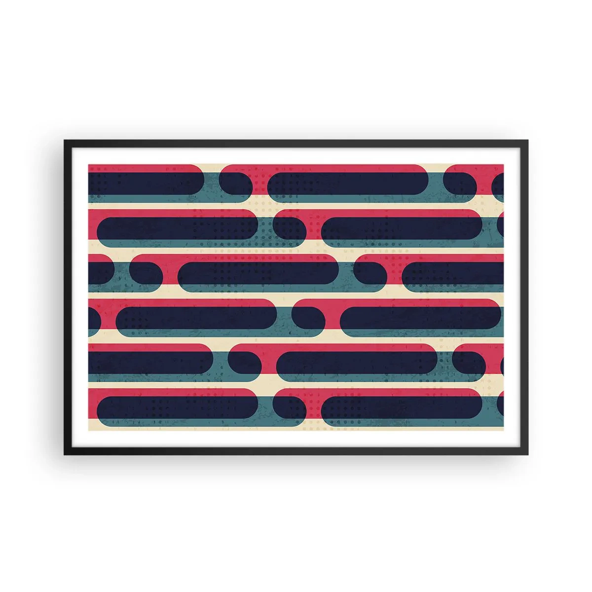 Plakat i sort ramme - Indad og fremad - 91x61 cm