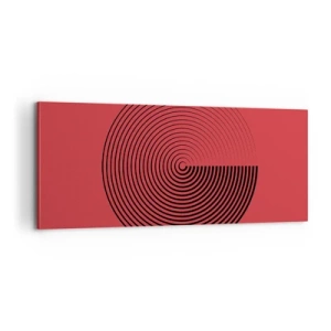 Lærredstryk - Billede på lærred - Cirkulær bevægelse - 100x40 cm