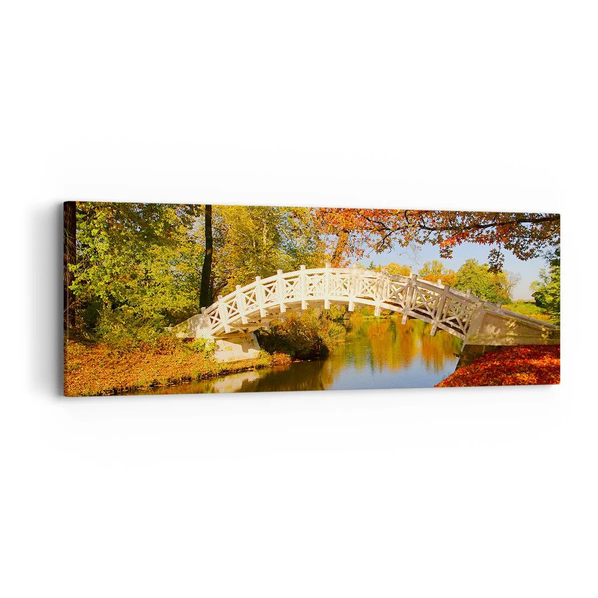 Lærredstryk - Billede på lærred - På den hvide bro af suk - 90x30 cm