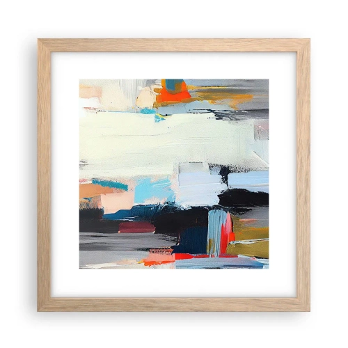 Plakat i ramme af lyst egetræ - Er der en metode? - 30x30 cm