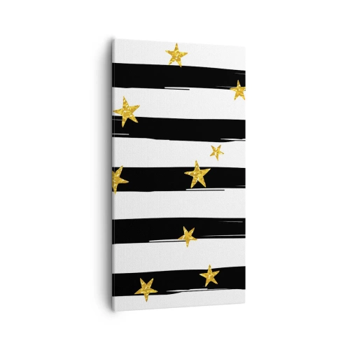 Lærredstryk - Billede på lærred - Vi blev alle født under en heldig stjerne - 55x100 cm