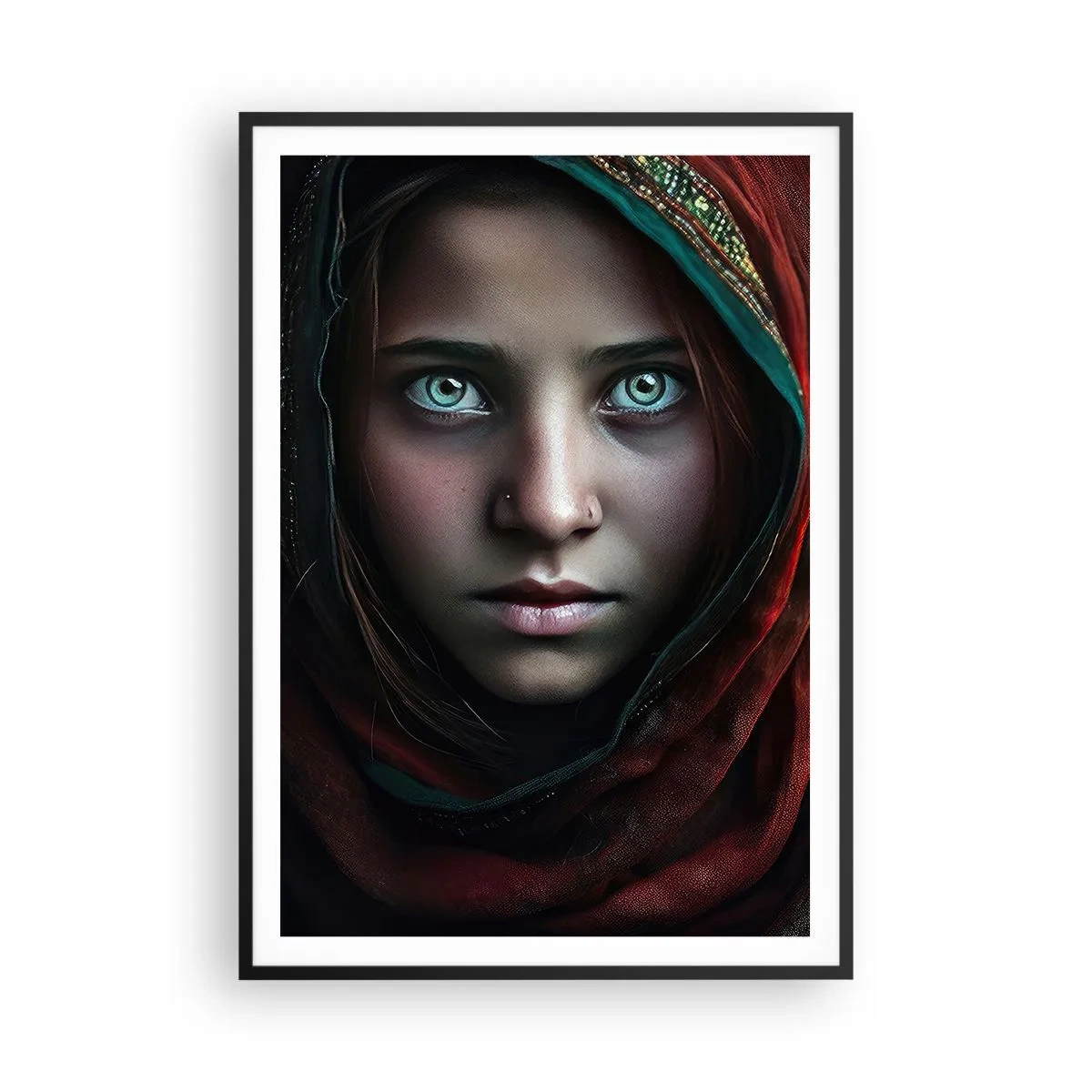 Plakat i sort ramme - Østens prinsesse - 70x100 cm