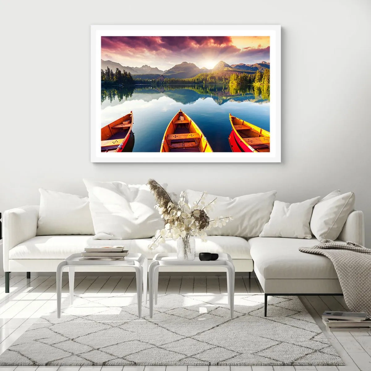 Plakat i hvid ramme - Intet imod naturen - 100x70 cm