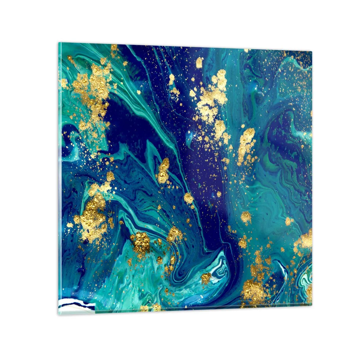 Billede på glas - Solblade - 70x70 cm