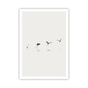 Plakat - Fire enkle trin - 70x100 cm