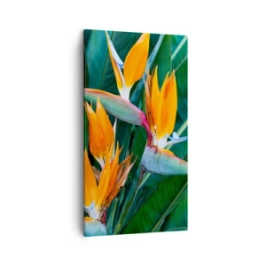 Lærredstryk - Billede på lærred - Er det en blomst eller er det en fugl? - 45x80 cm