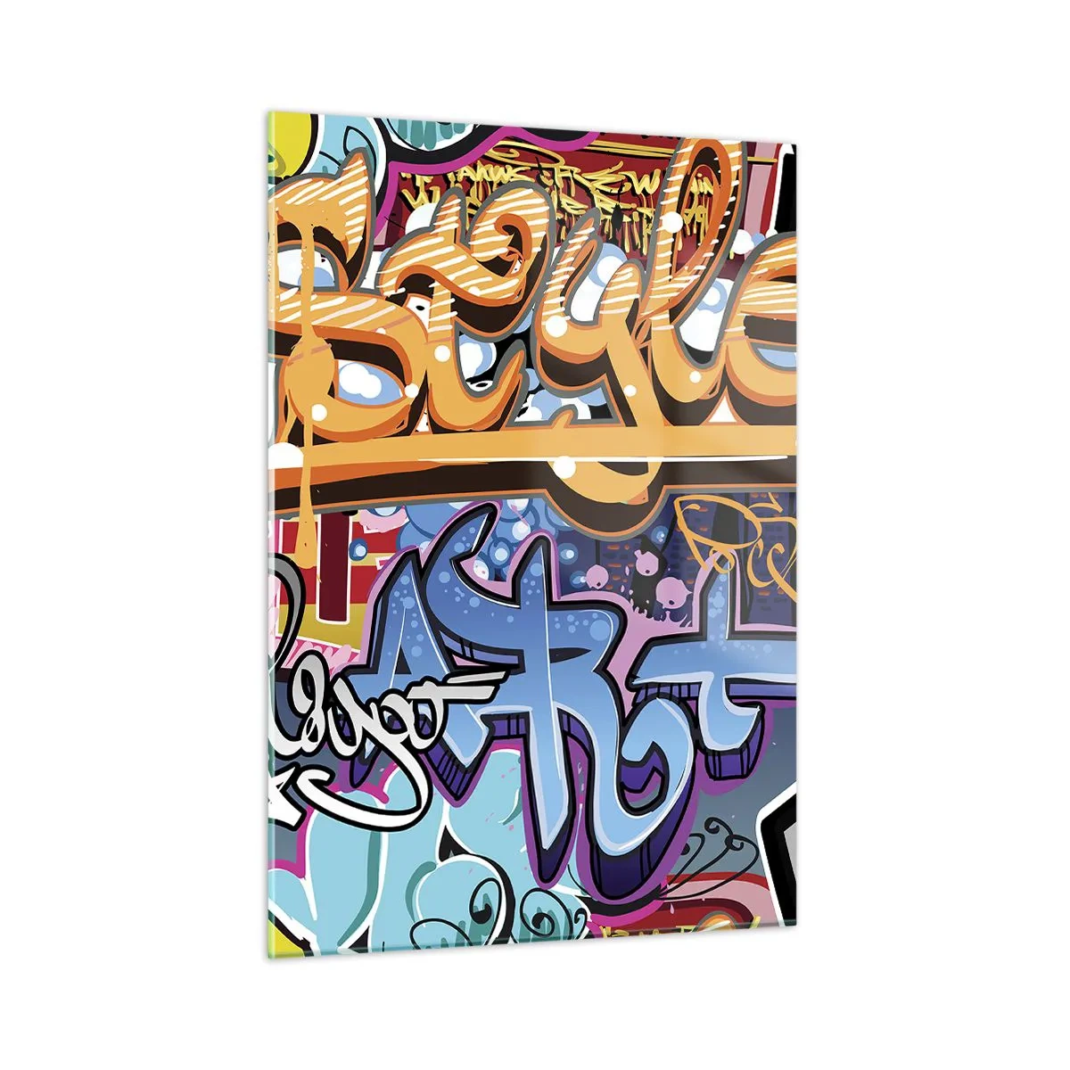 Billede på glas - Vægmalerier, vægmalerier, vægmalerier.... - 50x70 cm